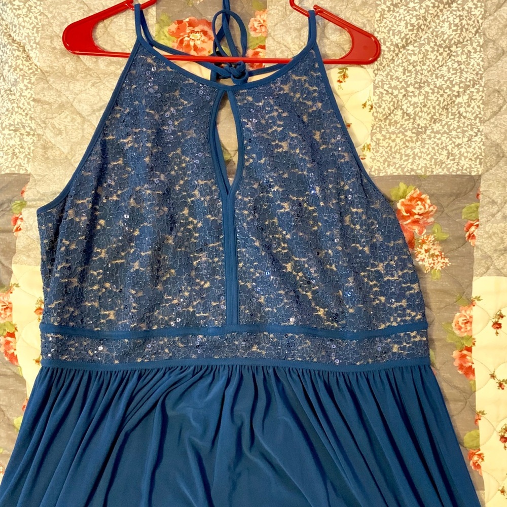 Formal Floor Length Dress Blue